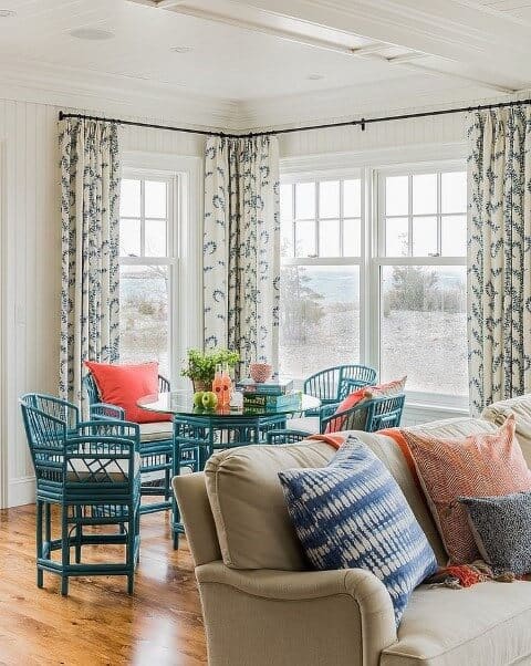 Light Dimming Four Piece Patterned Curtain