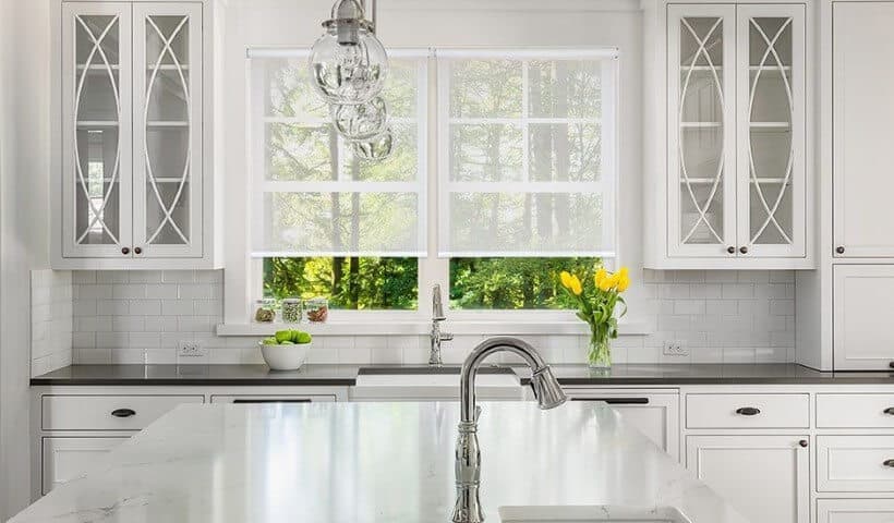 Modern Blinds for Kitchen Window Over Sink