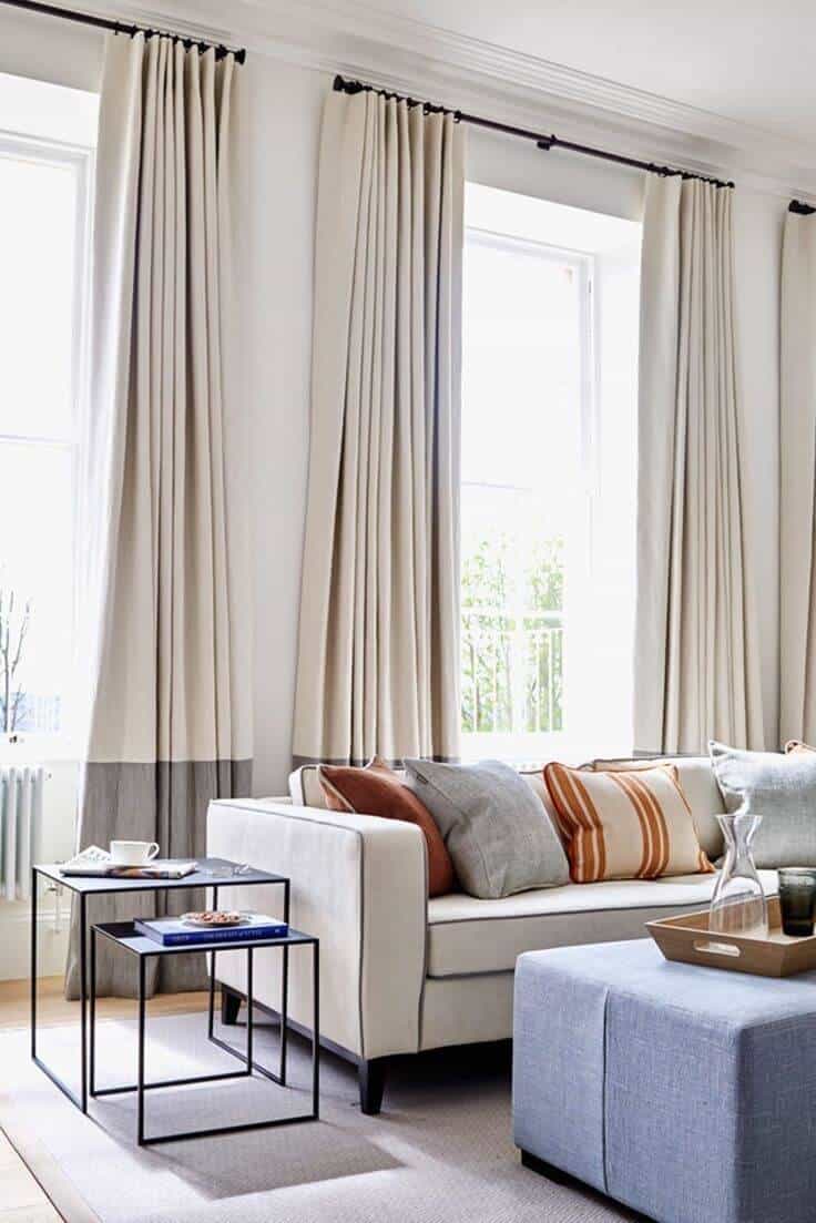 Two Shade Color Panel Pair Curtain