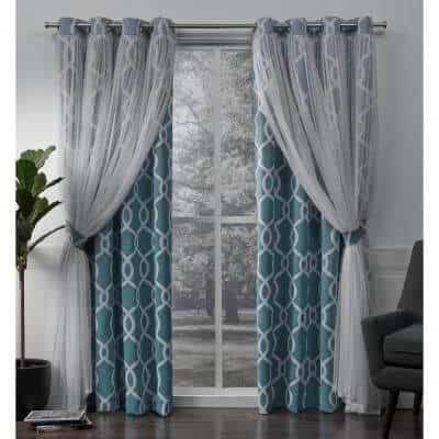 Middle weight Curtain with Transparent Overlay